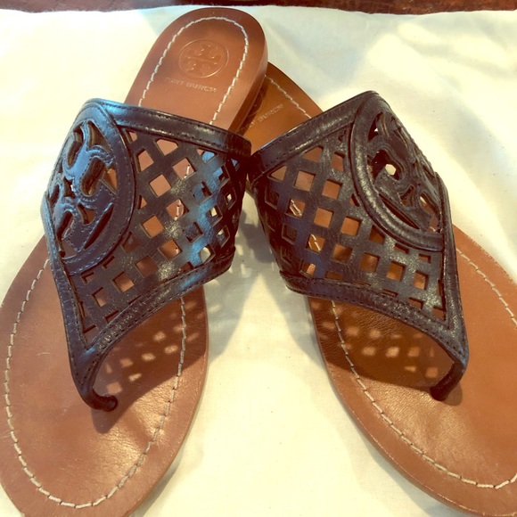 Tory Burch Shoes - Tory Burch black leather sandals